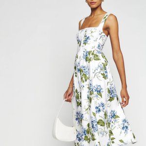 Reformation - Tagliatelle Linen Dress (Color: Riviera, Size: 4)